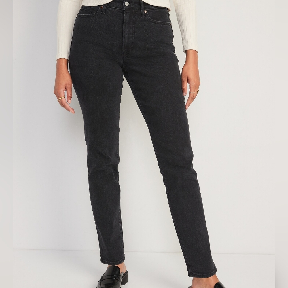 Womens Straight Black Jeans